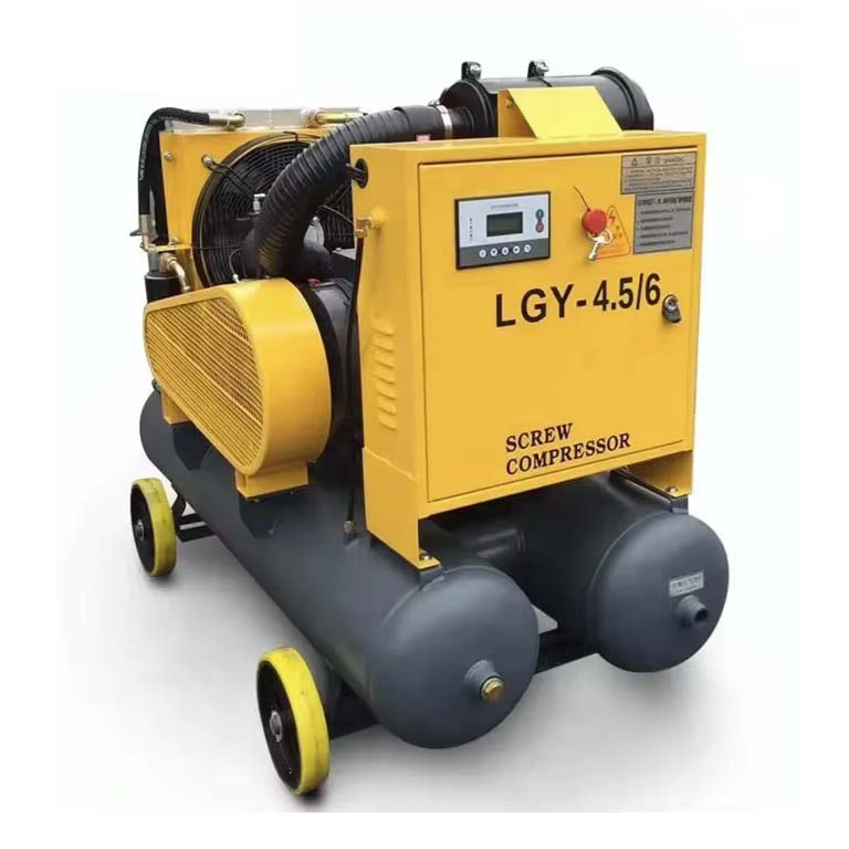 ضاغط هواء لولبي محمول مزود بخزانين لمطرقة الرافعة LGY-2.8